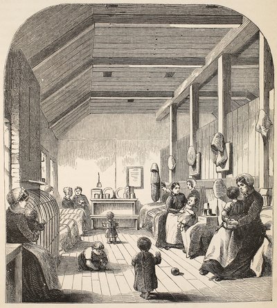 ブリクストンの囚人保育園、ロンドンの刑務所刑務所からのイラスト、ヘンリーメイヒューとジョンビニーによる刑務所生活のシーン、パブ。 1862 作： English School