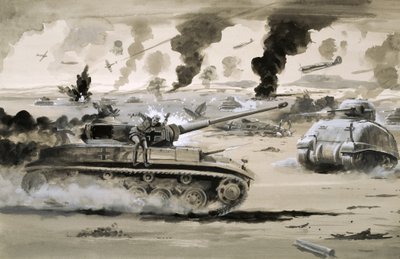 エル・アラメインでのアフリカー軍団の敗北 作： English School