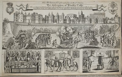 ウィンザー城の説明、ジョンフォックスの「行為と記念碑」のイラスト、第9版、パブ。 1684 作： English School
