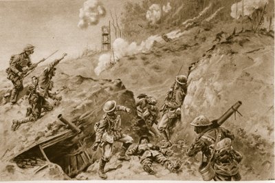 1914〜19年にオッピーウッドにつながった恐ろしい窪み 作： English School