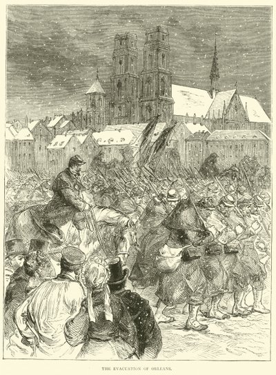 1870年12月のオルレアンの避難 作： English School
