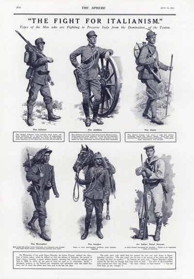 イタリア主義のための戦い、第一次世界大戦、1915 作： English School