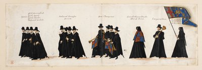 1603 年 4 月 28 日のウェストミンスター寺院への女王エリザベス 1 世の葬列 作： English School