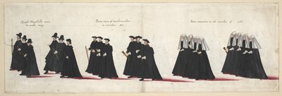 1603 年 4 月 28 日のウェストミンスター寺院への女王エリザベス 1 世の葬列 作： English School