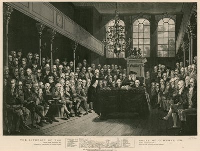 下院の内部、1793 作： English School