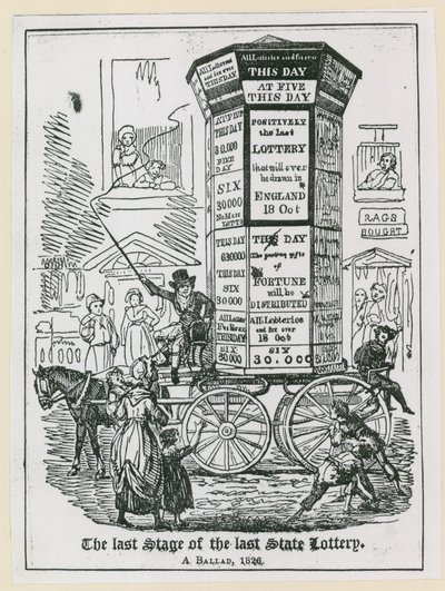 最後の州の宝くじの最後の段階。バラード1826 作： English School