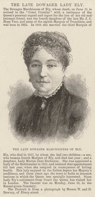 今は亡きElyのDowager Marchioness(彫刻) 作： English School