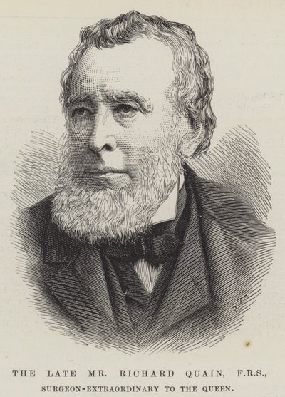 故リチャード・クイン氏（FRS）、女王の特命外科医（彫刻）。 作： English School