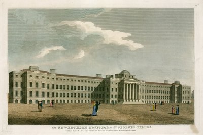 ロンドンのセントジョージズフィールズにある新しいベツレヘム病院 作： English School