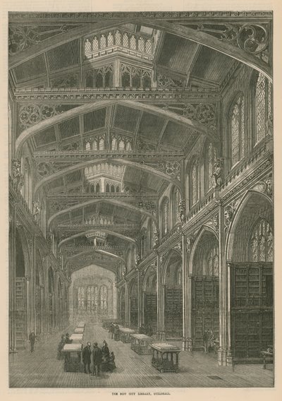 新しい都市図書館、ギルドホール、ロンドン 作： English School