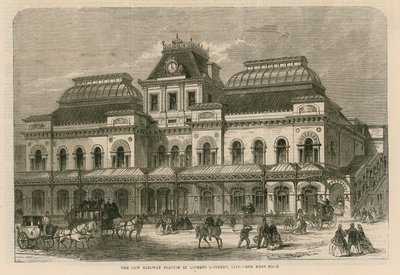 ロンドンのリバプールストリートにある新しい鉄道駅 作： English School