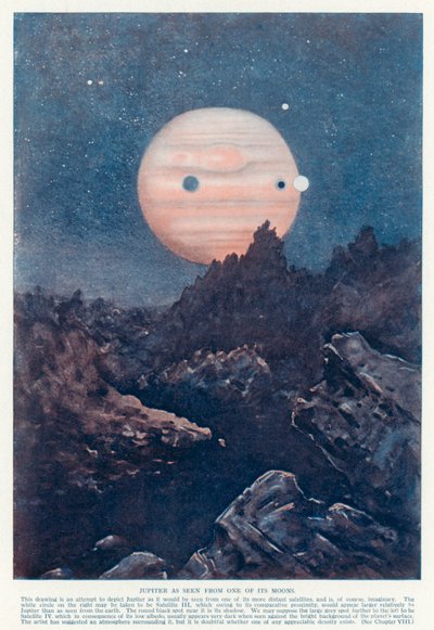 木星の衛星から見た木星（カラー写真 作： English School