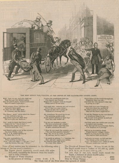 Illustrated London Newsのオフィスにある郵便局 作： English School