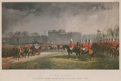 1863年3月7日、志願兵の列を通過する姫 作： English School