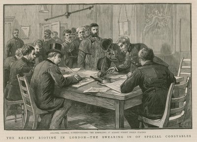 ロンドンでの最近の暴動：特別巡査の宣誓 作： English School