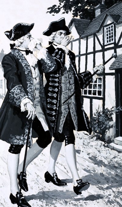 アーティストのジョージスタッブスの悪臭を放つ農家は、近所の人をびっくりさせました 作： English School