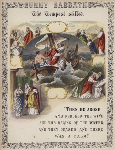 The tempest stilled (coloured engraving) 作： English School
