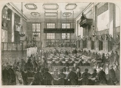 中央刑事裁判所でのウィリアム・パーマー裁判 作： English School