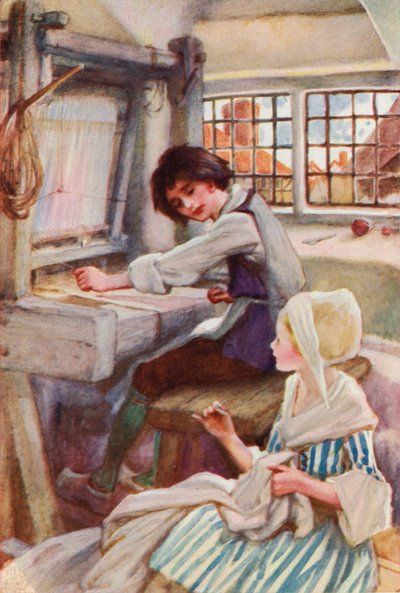 フランス、リヨンの織工 (リソ色) 作： English School