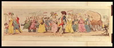 1789年にSWフォレスが出版したベルサイユのルイ16世（1754-93）を撮影したレアールの女性（手描きの彫刻） 作： English School