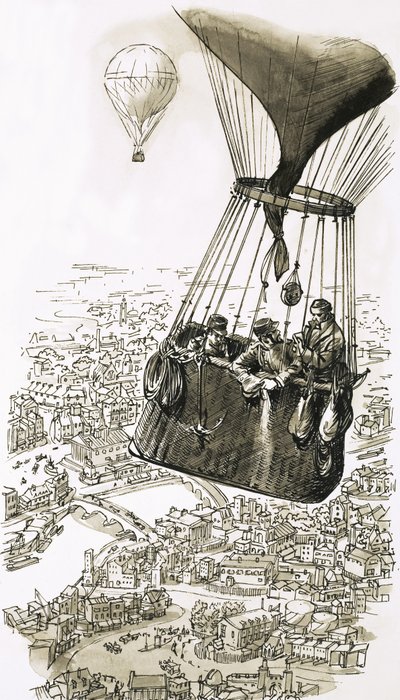 世界初の定期航空便が1870年に設立されました 作： English School