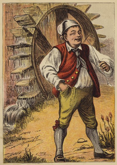 There Was A Jolly Miller (coloured engraving) 作： English School