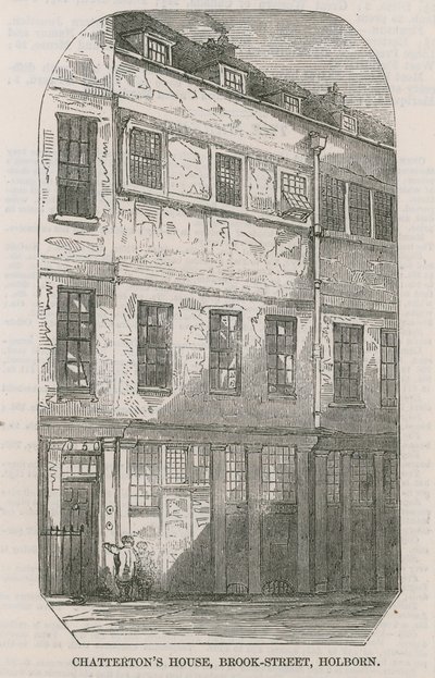 Thomas Chattertons House、Brooks Street、Holborn、ロンドン 作： English School