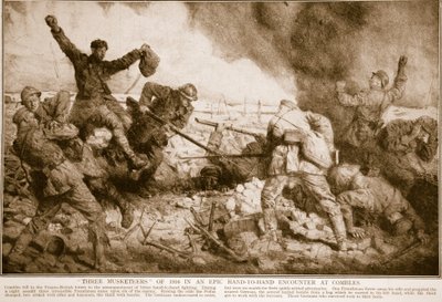 1914年から1914年までのComblesでの壮大な直接の出会いの3人の銃士 作： English School