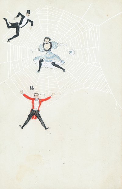 クモの巣に引っ掛かった3人の身なりのいい人 作： English School