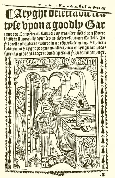 John Skeltons Goodly Garlandeのタイトルページ 作： English School