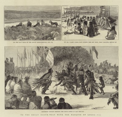 ローン侯爵との大いなる北西へ VII (in engraving) 作： English School