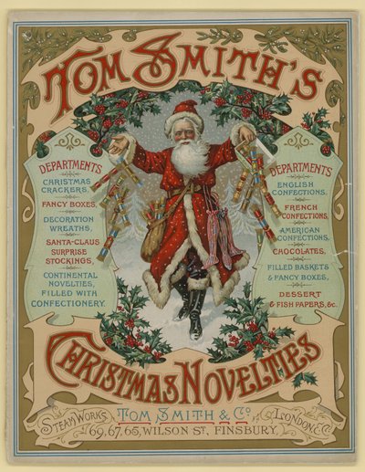Tom Smith＆Co Ltd、クリスマスノベルティ、クリスマスクラッカー、パンフレットカバー 作： English School