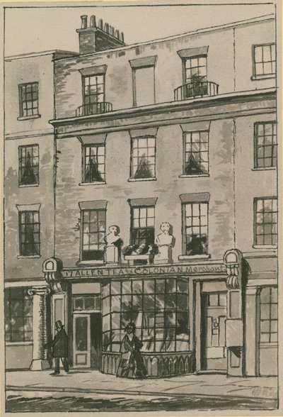 Toms Coffee House、17 Russell Street、Covent Garden（紙にトイレ） 作： English School