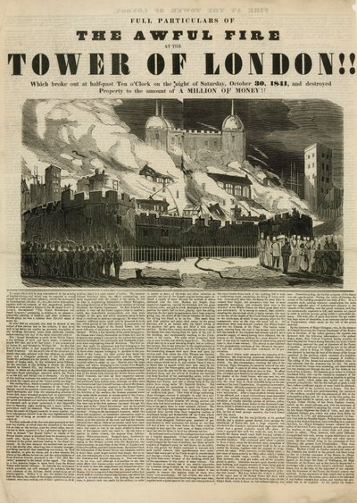 ロンドン火の塔、1841 作： English School