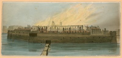 ロンドン火の塔、1841 作： English School