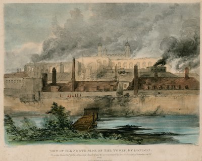 ロンドン火の塔、1841 作： English School