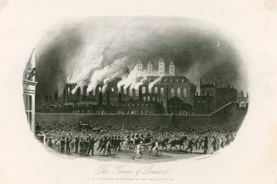 ロンドン火の塔、1841 作： English School