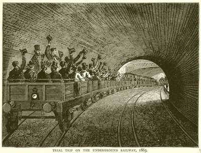 地下鉄道の試乗旅行、1863 作： English School