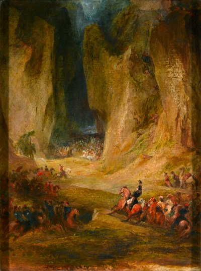 Trukkee、1845年2月28日、Sir Charles Napiers HillのBaluchistanでのキャンペーン中の出来事。 作： English School