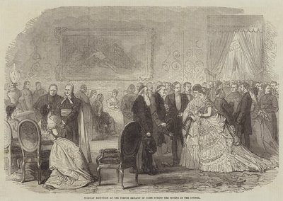 審議会開催中にローマのフランス大使館で行われた火曜日のレセプション(彫刻) 作： English School