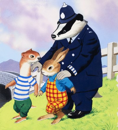 タフティと警官のアナグマ 作： English School