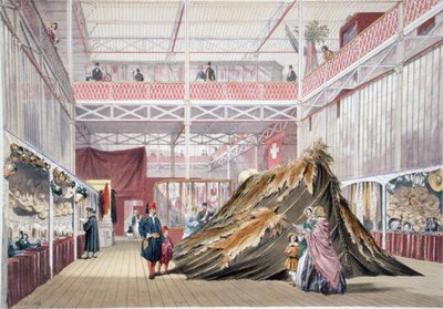 1854年に出版された「ディッキンソンの1851年の大博覧会の総合的な写真」より、チュニスNo.1（カラーリトグラフ） 作： English School