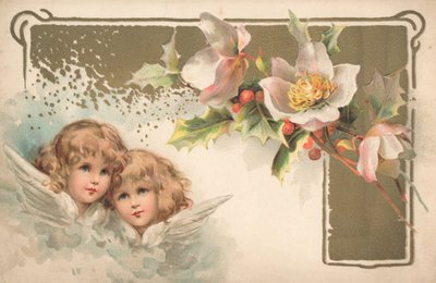 クリスマスカードの2つの天使 作： English School