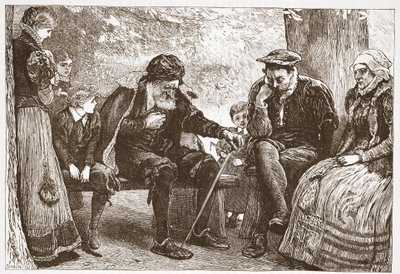 リンデンの木の下で、ジェームズエイトケンワイリー（1808-1890）によるパブのプロテスタンティズムの歴史のイラスト。 1878 作： English School