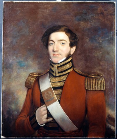 正体不明の将校、第32連隊（ベンガル）ネイティブ歩兵、c.1828 作： English School