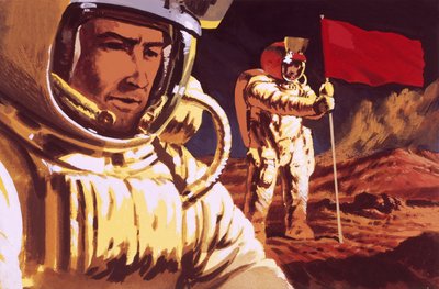 正体不明の宇宙飛行士 作： English School