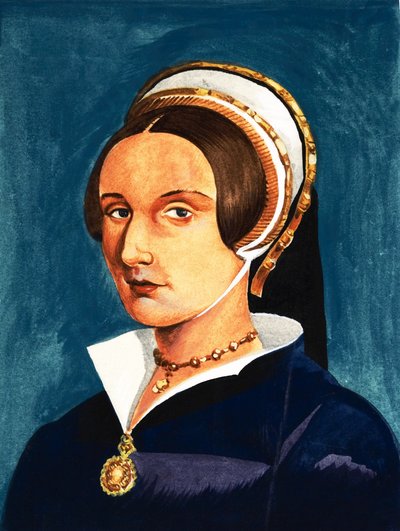 正体不明の女性の肖像画 作： English School