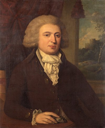 鉱物標本を持った未知の紳士、1790年頃 作： English School