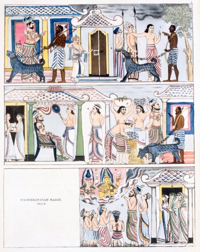 Usseeratanam Rajah、Part I、from the History and the Buddhism of Edward Upham、1829（414250も参照） 作： English School