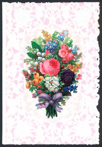 バレンタインデーの花のグリーティングカード 作： English School